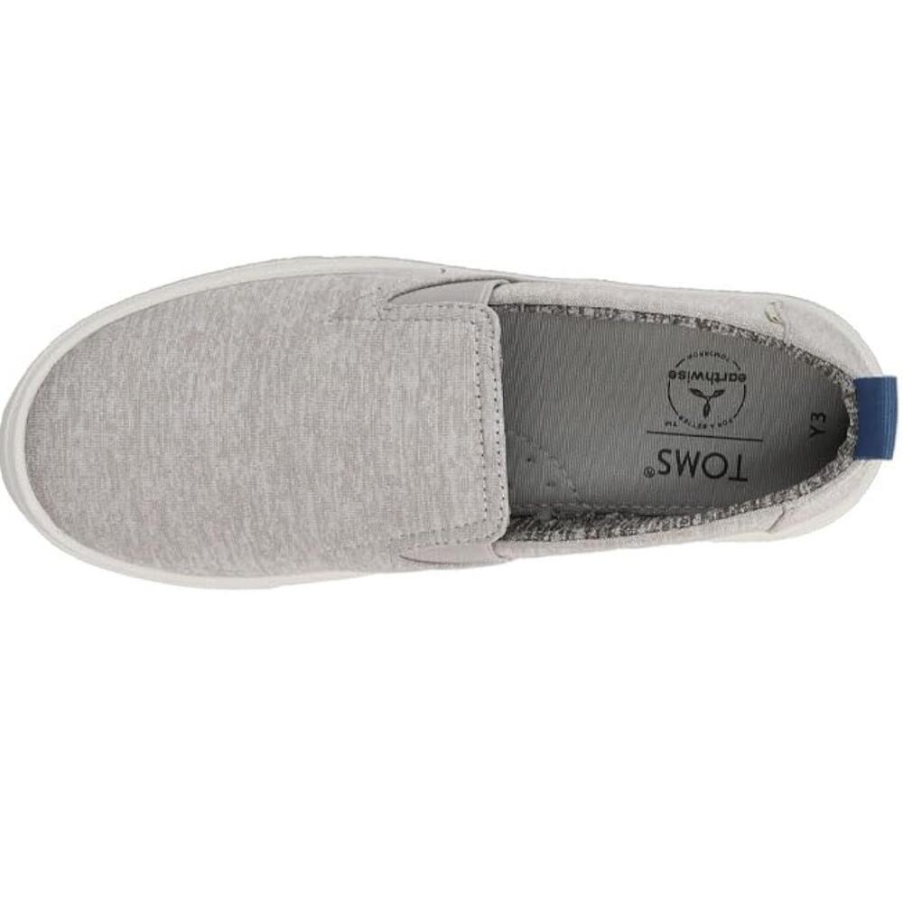 TOMS Gray Classic 'Luca' Slip On | NEW | Kids US 3